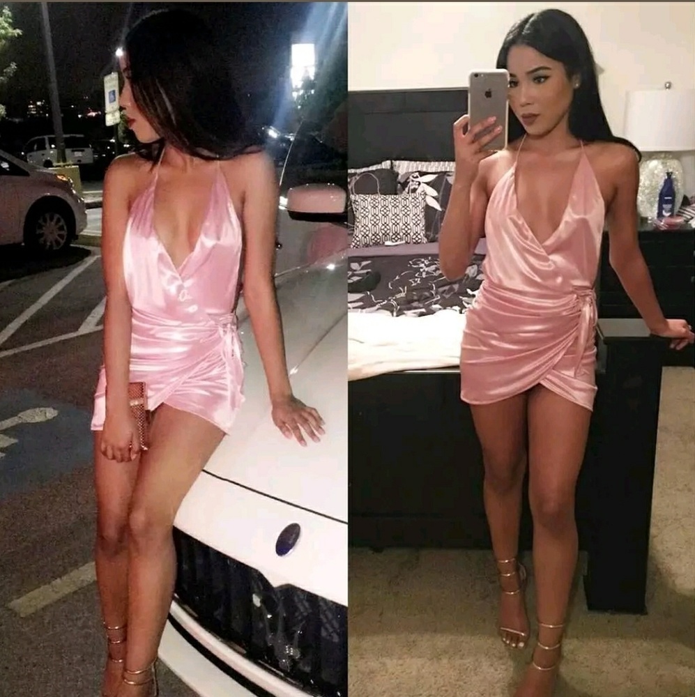 💖Pink Wrap Dress💖 - Picture 2 of 7